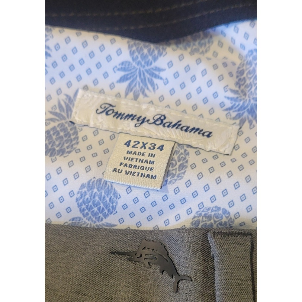 Tommy Bahama Mens 42X34 On Par‎ 5 Pocket Gray Performance Golf Stretch Pants EUC